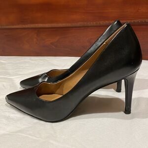 14th & UNION | black leather heels | size 6